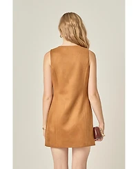 English Factory Women's Suede Vest Dress