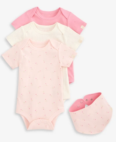 First Impressions Baby Girls' The Garden Bodysuits & Bib, 4-Piece Set, Macy's Exclusive