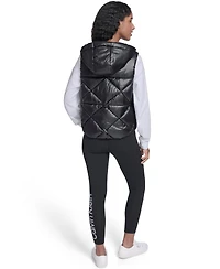 Calvin Klein Women's Performance Diamond Quilt Hooded Puffer Vest