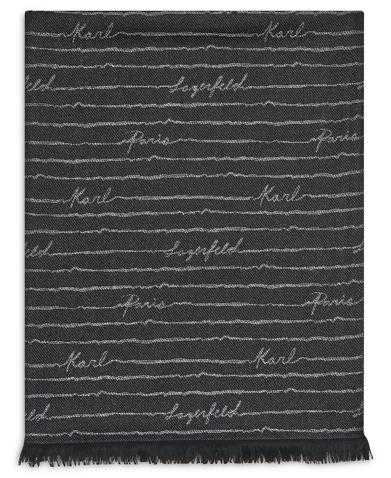 Karl Lagerfeld Paris Women's Signature Evening Stripe Scarf