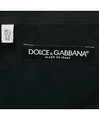 Pre-Owned Dolce & Gabbana Men's Black Cotton Long Sleeve Shirt