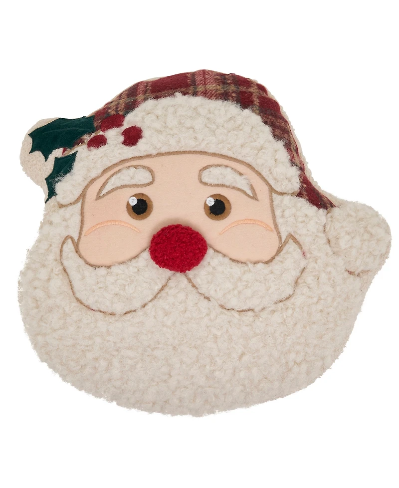 Saro Lifestyle Santa Poly Filled Decorative Pillow, 18" x 18"