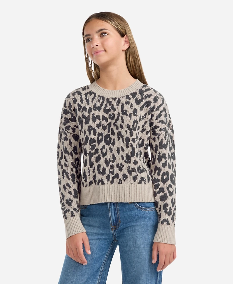 abercrombie kids Girls Leopard Crew Sweater