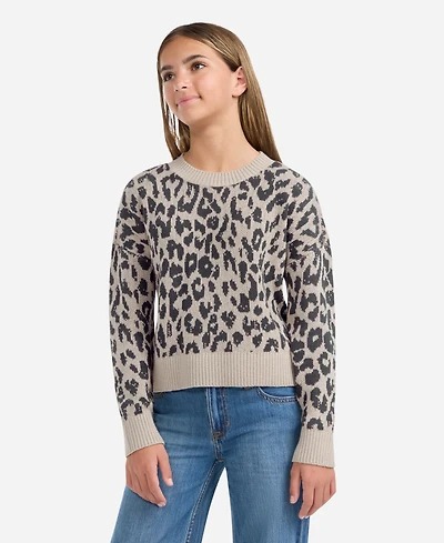 abercrombie kids Girls Leopard Crew Sweater