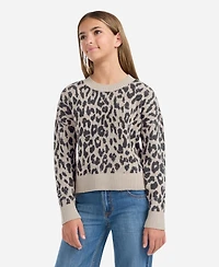abercrombie kids Girls Leopard Crew Sweater