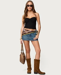 Edikted Women's Zoee Twisted Textured Halter Top