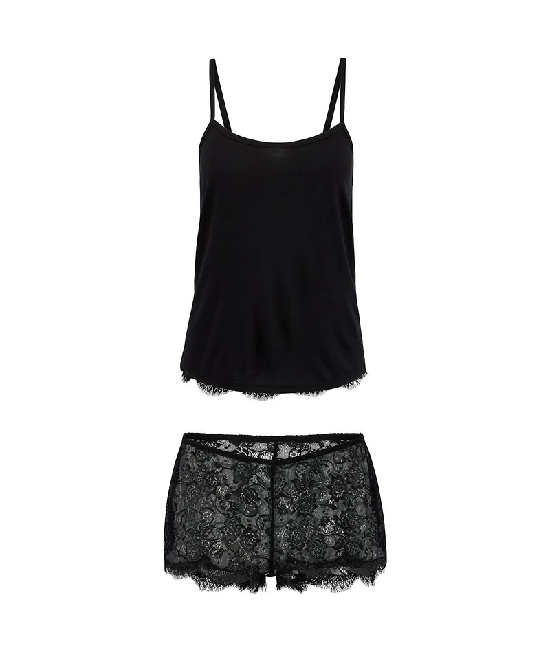 Adore Me Plus Regin Cami & Shorts Set Lingerie