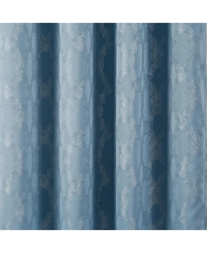 Oliva Gray Jansen Rubber Blackout Grommet Panel - 54"x84" Blue