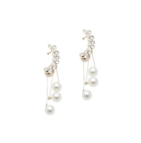 Sohi Women's Snowball Drop Earrings