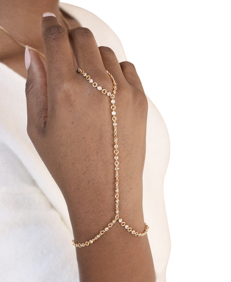 Ettika Crystal Dotted Hand Chain
