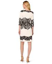 Adrianna Papell Women's Lace-Print Sheath Dress
