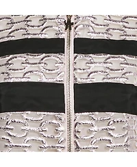 Pre-Owned Moncler Women's Metallic Pink Lace Lucy Gilet Mini Dress