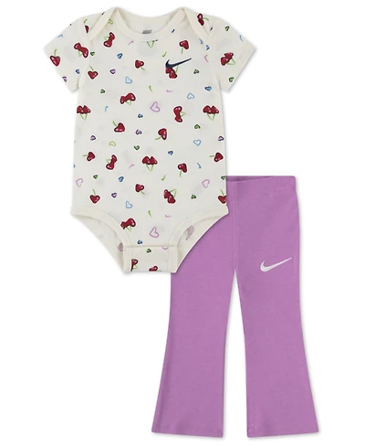 Nike Baby Girls' Crewneck Bodysuit and Leggings, 2-Piece Set