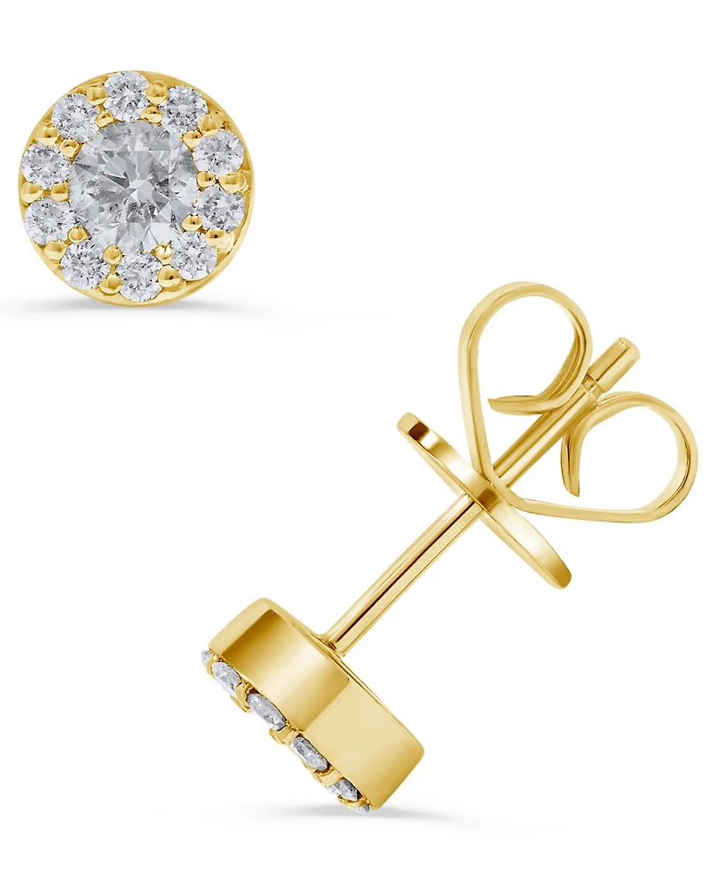 Macy's Diamond Stud Earrings (1/2 ct. t.w.) in 14k Yellow Gold (also in 14k White Gold)