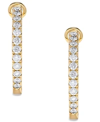 Macy's Diamond Hoop Earrings (5/8 ct. t.w.) in 14k Yellow Gold (also in 14k White Gold)