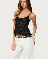 Edikted Women's Kelli Floral Babydoll Tank Top