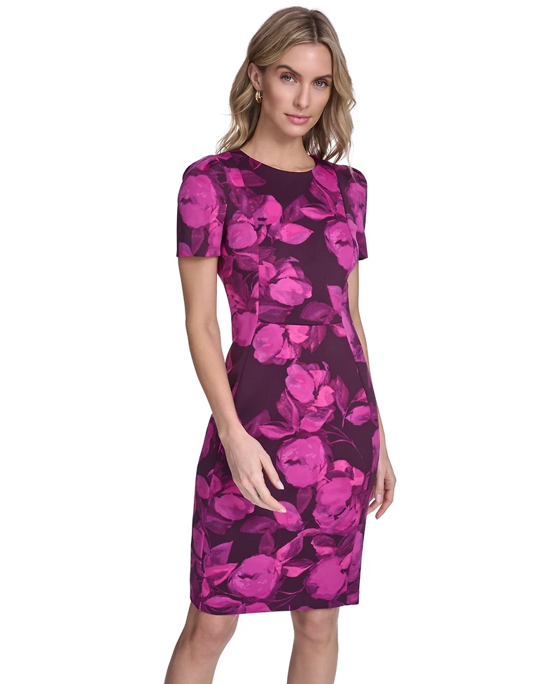 Calvin Klein Women's Floral Print Short Dress