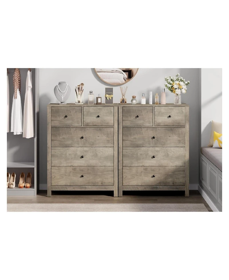Gaomon 5 Drawer Dresser for Bedroom, Modern Tall Dresser Organizer with Storage Drawers
