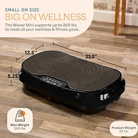 Lifepro Waver Mini Vibration Plate Exercise Machine for Lymphatic Drainage – Compact Whole Body Vibrating Platform Muscle Toning