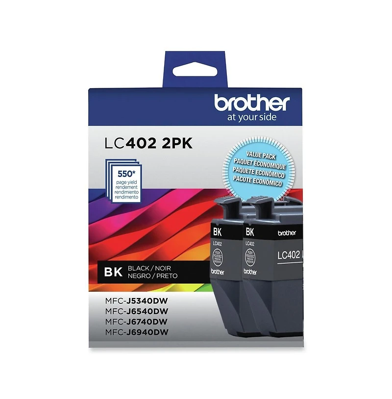 Brother LC4022PKS 550 Page-Yield Ink - Black (2/Pack