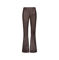 The Noli Shop Women's Aria Coated Flare Jean - Merlot