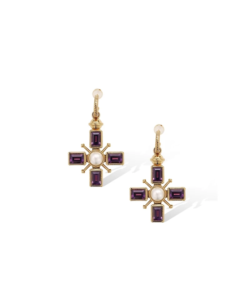 Retro Chic Byzantine Cross Earrings