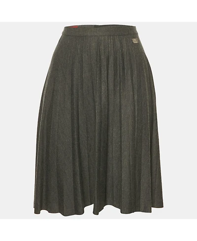 Pre-Owned Burberry Women's Black Jersey Flared Mini Skirt