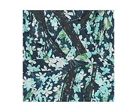 Pre-Owned Zimmermann Women's Blue Floral Print Crepe Ruffled Wrap Mini Dress