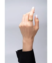 Classicharms Sylvie Cubic Zirconia Molten Stackable Ring