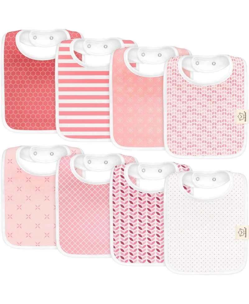 KeaBabies 8-Pack Coast Baby Bibs for Boy, Girl, Drool Bibs, Bib Girls, Boys
