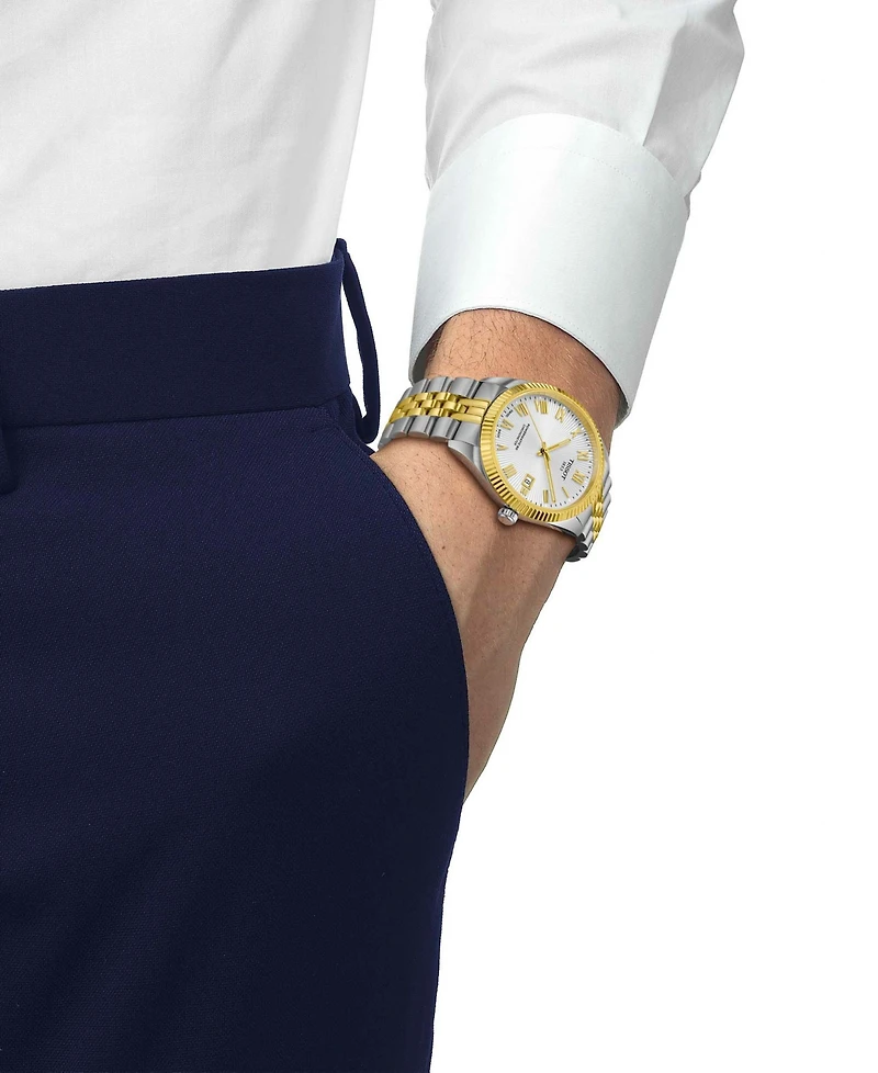 Tissot Men's Gray Stainless Steel Bracelet Watch, 39mm