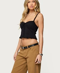 Edikted Women's Lacey knit tank top