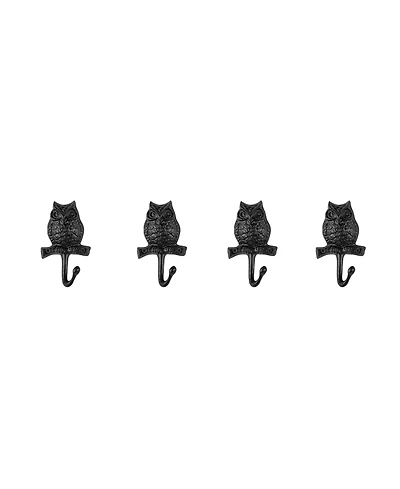 Danya B 4 Piece Owl on Branch Decorative Wall Hook Set