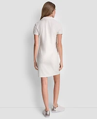 Dkny Jeans Women's Collared Neck Mini Dress