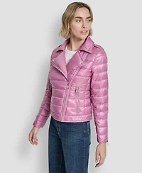 Dkny Jeans Women's Lightweight Zip-Front Puffer Jacket