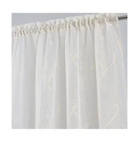 Rt Designers Collection Pearl Emb Metallic Doily Rod Pocket Room Darkening Window Curtain Panel for Bedroom 54" x 84" Gold
