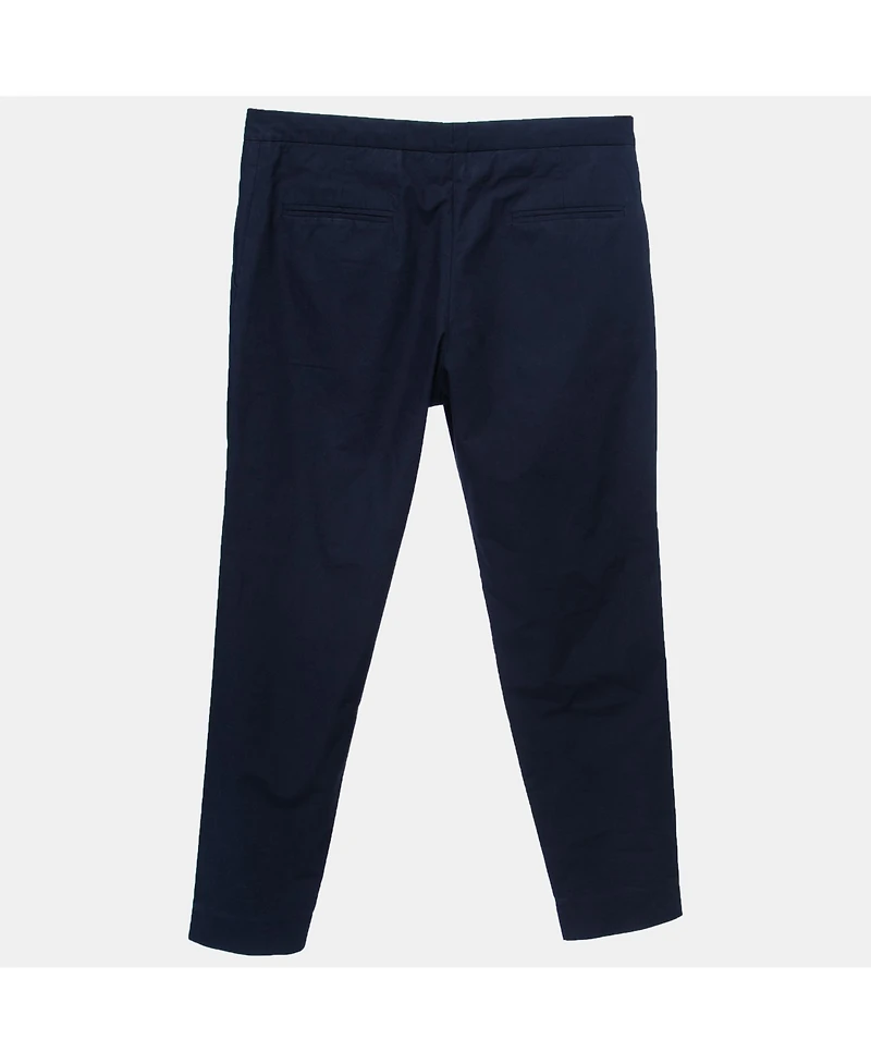 Pre-Owned Marni Women's Navy Blue Cotton Trousers