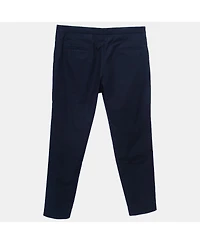 Pre-Owned Marni Women's Navy Blue Cotton Trousers