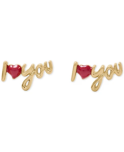 kate spade new york Enamel "I Love You" Stud Earrings