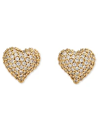 kate spade new york Amour Cubic Zirconia Gold-Tone Pave Stud Earrings