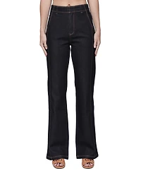 Avec Les Filles Women's Wide Leg Flared Jeans