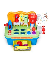 Sugift Bamboo Build Run Toy with Marbles for Kids Over 4