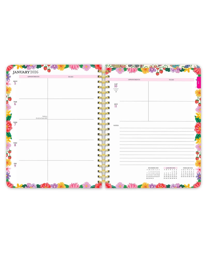 Bonnie Marcus Official | 2026 6 x 7.75 Inch Weekly Desk Planner | Foil Stamped Cover