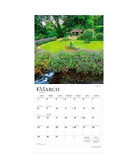 BrownTrout Country Gardens | 2026 12 x 24 Inch (Hanging) Monthly Square Wall Calendar | Plastic-Free