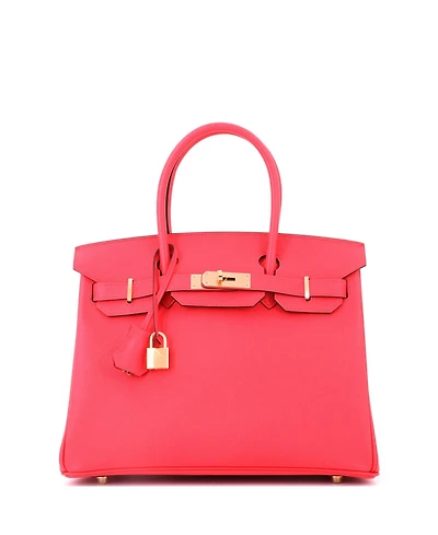 Pre-Owned HERMES Birkin 30 Handbag Pink Epsom with Gold Hardware
