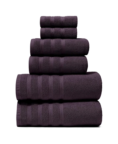 Luxury Soft & Absorbent 100% Ring Spun Cotton Towel Set for Bathroom, Shower, Spa - 6 Piece Set