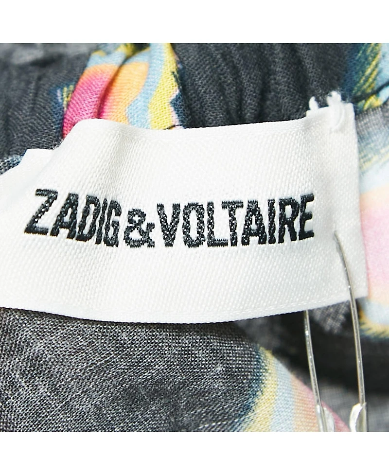 Pre-Owned Zadig & Voltaire Women's Hearts Print Cotton One Shoulder Coeur Top