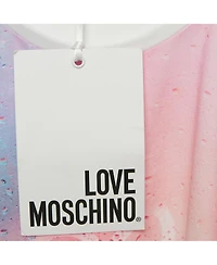 Pre-Owned Love Moschino Women's Blue Striped Denim Button Front Shirt