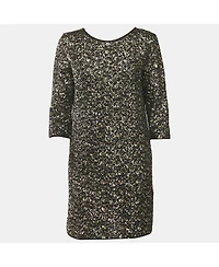 Pre-Owned Zadig & Voltaire Women's Black/metallic Sequin Deluxe Rousse Mini Dress