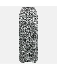 Pre-Owned Love Moschino Women's Monogram Leopard Print Crepe Maxi